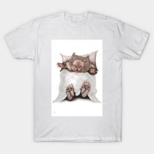 Wombat in Bed T-Shirt